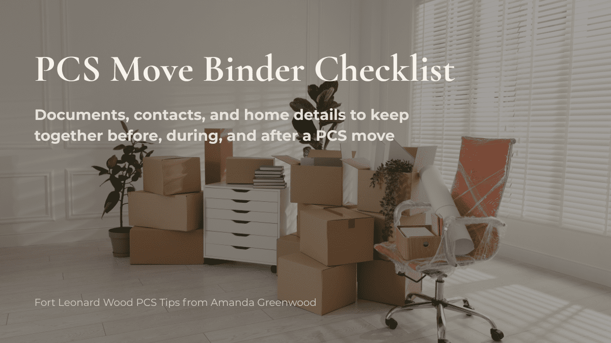 PCS Move Binder Checklist: Documents, Contacts, and Home Details to Keep Together